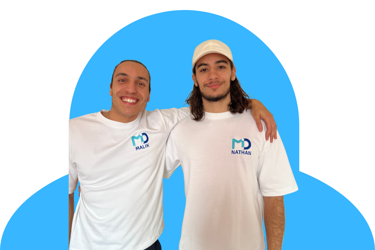 Malik et Nathan, l'équipe de MD Agency